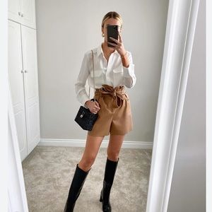 Zara faux leather shorts
